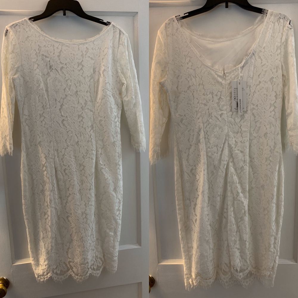 Lace white dress